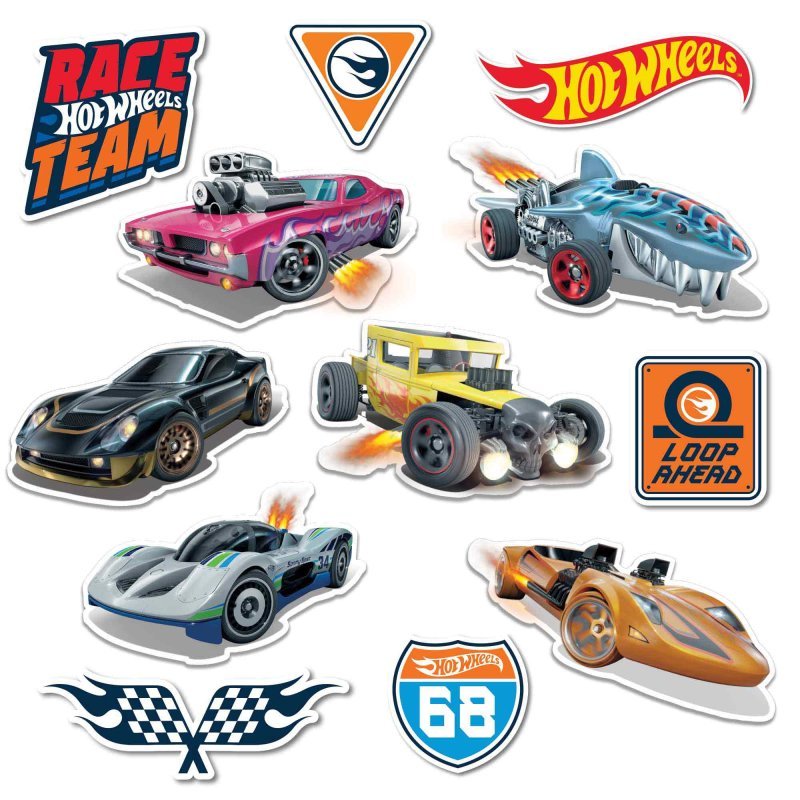 12pcs Hot Wheels Wild Racer Cardboard Cutouts Decoration Everything Party