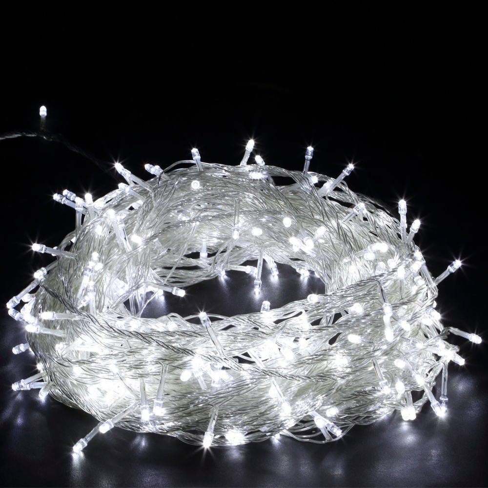 200 Super Bright Extra Long LED Icicle String Lights 13.5m - White ...