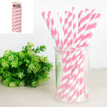 20pk Paper Straws - Pastel Pink - Everything Party