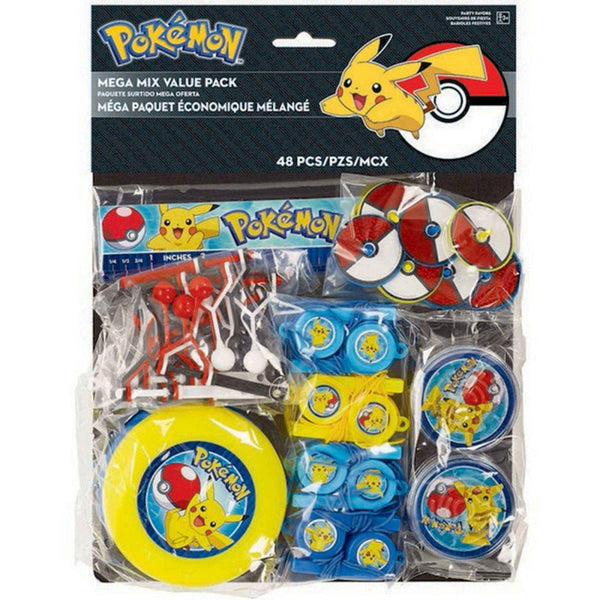 48pk Pokemon Core Mega Mix Party Favors Value Pack - Everything Party