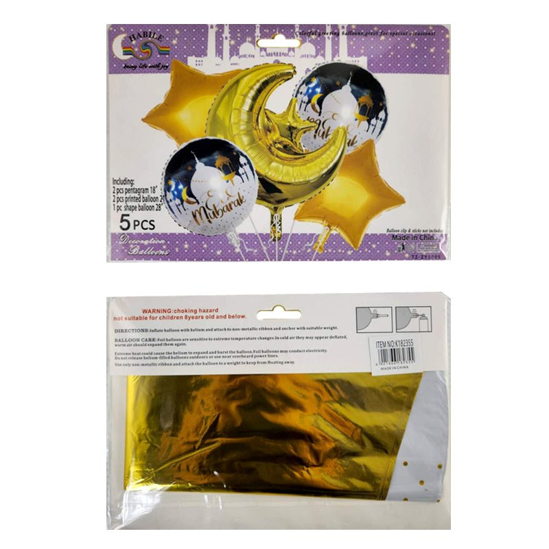 SET DI PALLONCINI Dorati EID MUBARAK Banner Emulsione EUR 8,55 SET DI PALLONCINI Dorati EID MUBARAK Banner Emulsione EUR 8,55