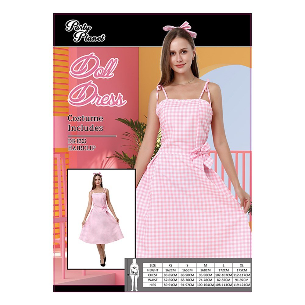 Adult Pink Gingham Vintage Barbie Doll Dress – Everything Party Adult Pink Gingham Vintage Barbie Doll Dress – Everything Party