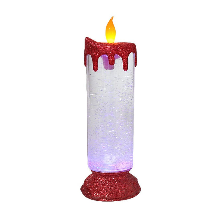 Christmas LED Candle Water Lantern with Swirling Confetti - Everything Party