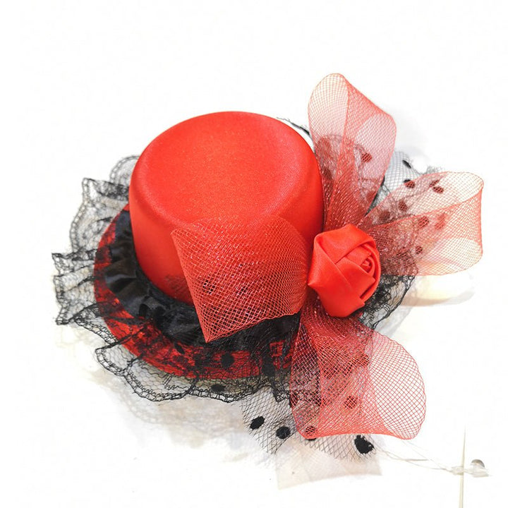 Melbourne Cup - Mini Hat with Feather and Bow Hair Clip - Everything Party