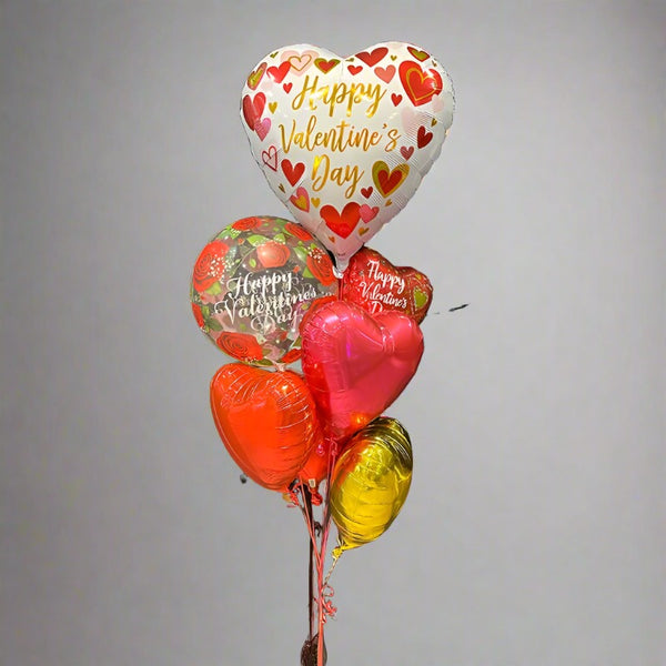 Valentine's Day Love Heart Shape Foil Balloon Bouquet - Everything Party