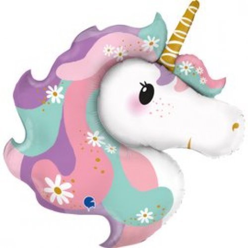 100cm Grabo Pastel Unicorn Shape Foil Balloon - Everything Party