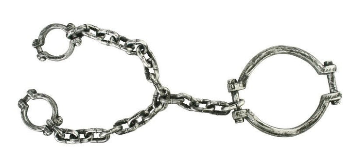 100cm Prison Shackles Neck Shackle with Hand Cuffs - Everything Party