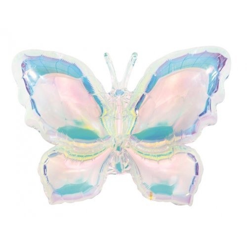 100cm SuperShape Iridescent Butterfly Foil Balloon - Everything Party