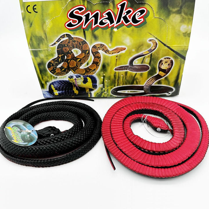 1.05m Black Rubber Snake with Red Belly - Everything Party