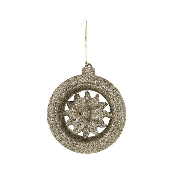 10cm Champagne Glitter Tree Ornament - Everything Party