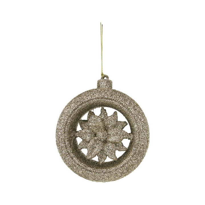 10cm Champagne Glitter Tree Ornament - Everything Party