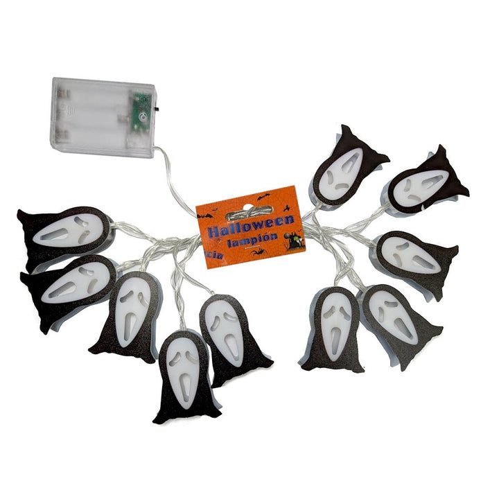 10pc Halloween Ghost LED String Lights Garland - Warm White - Everything Party