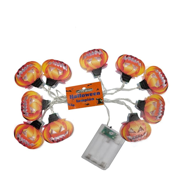 10pc Halloween Pumpkin LED String Lights Garland - Warm White - Everything Party