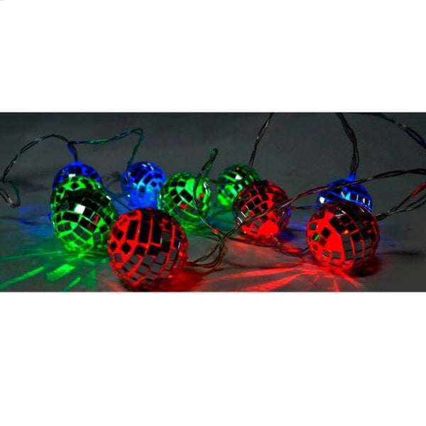 10pcs Disco Ball String Lights - Multi Colour - Everything Party
