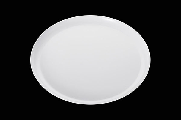 10pk Heavy Duty Plastic Reusable White Plates with Silver Rim - Everything Party