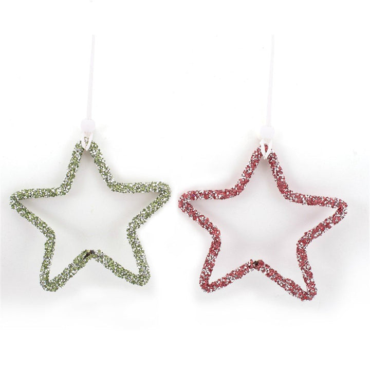 11.5CM Bling Star Tree Ornament – 2 Assorted Colours - Everything Party