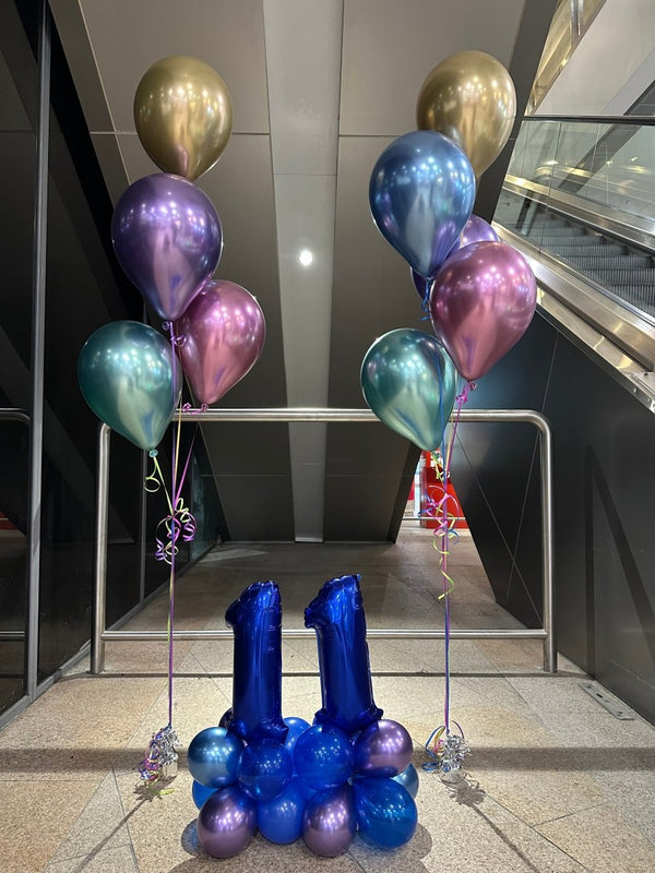 11th Birthday Helium Balloon Bouquet - Everything Party