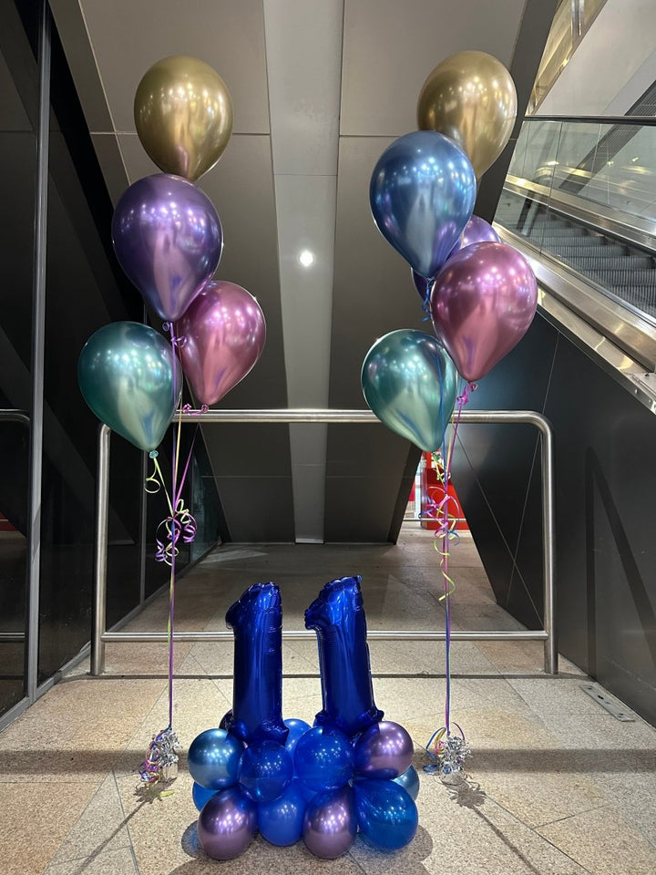 11th Birthday Helium Balloon Bouquet - Everything Party