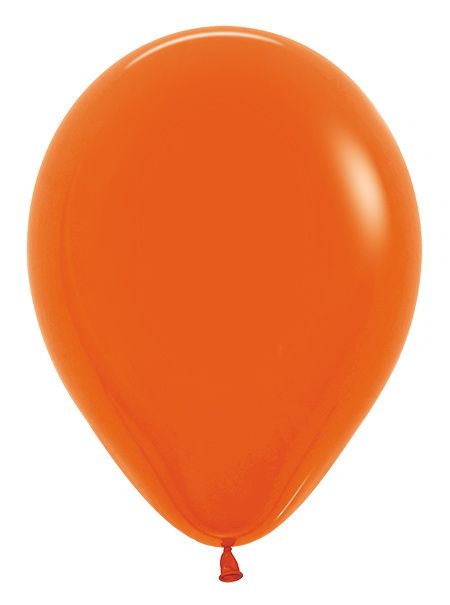 12" Sempertex Plain Latex Balloon - Fashion Orange - Everything Party