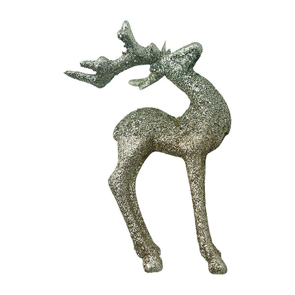 12cm Acrylic Glitter Reindeer Tree Ornament - Everything Party