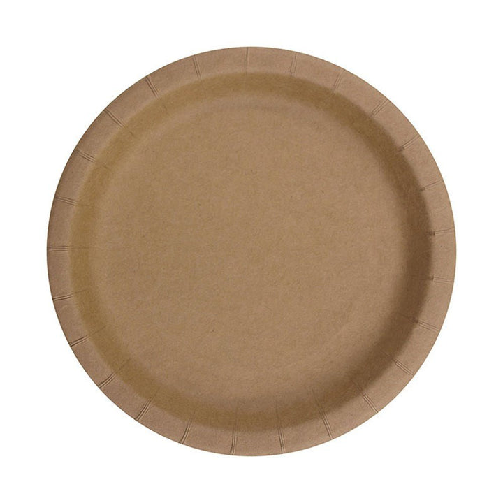 12pk Brown Kraft Paper Plates - Everything Party