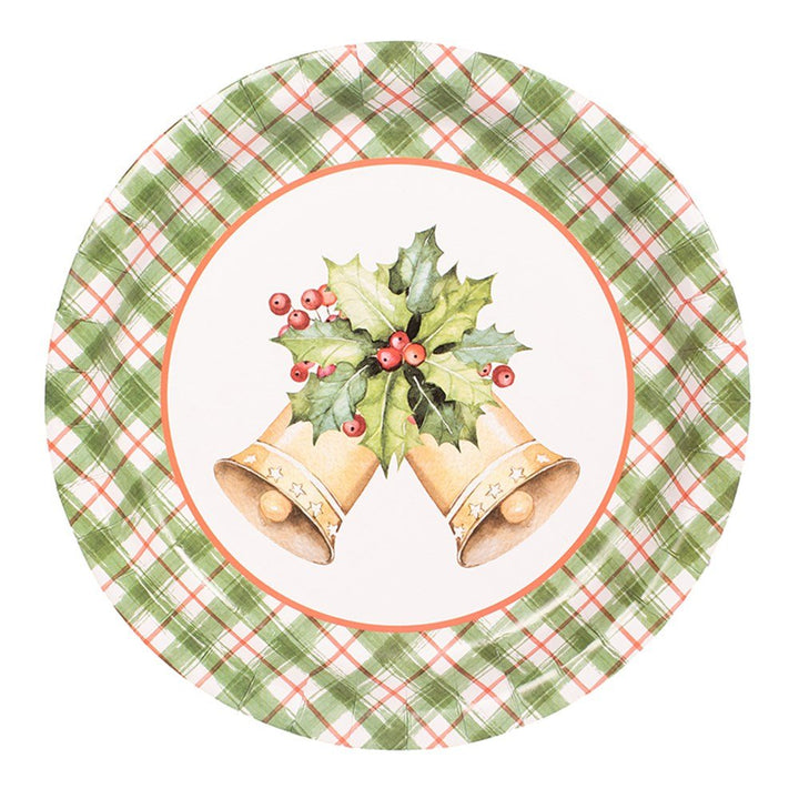 12pk Christmas Jingle Bells Paper Plates - Everything Party