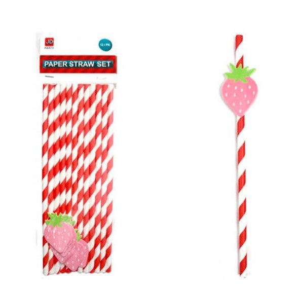 12pk Hawaii Tropical Paper Straw set - Everything Party