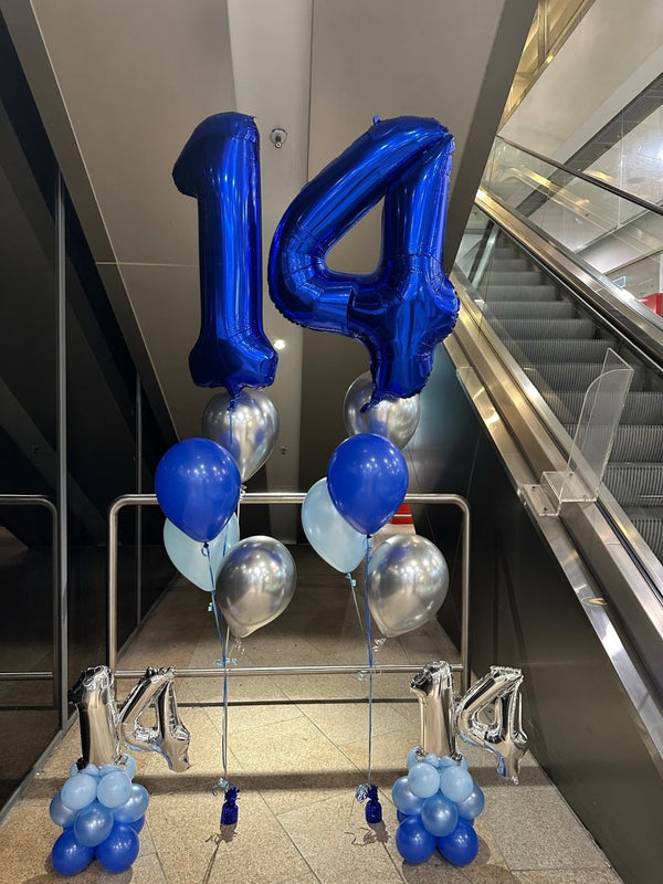 14th Birthday Number Foil Balloon Bouquet - Everything Party