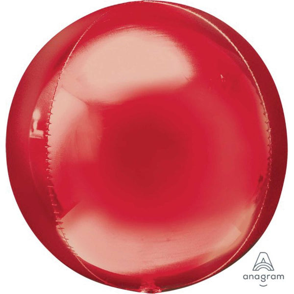 16" Anagram Solid Colour Orbz Balloon - Red - Everything Party