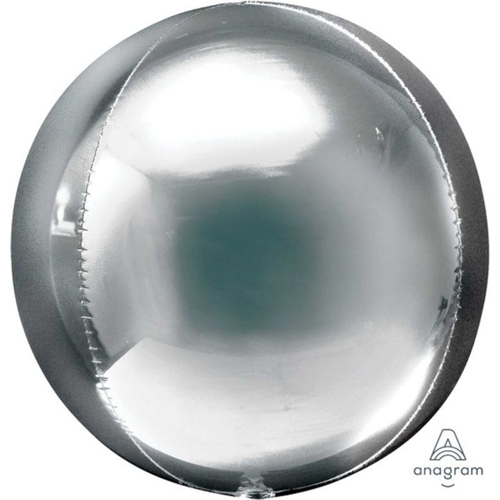 16" Anagram Solid Colour Orbz Balloon - Silver - Everything Party