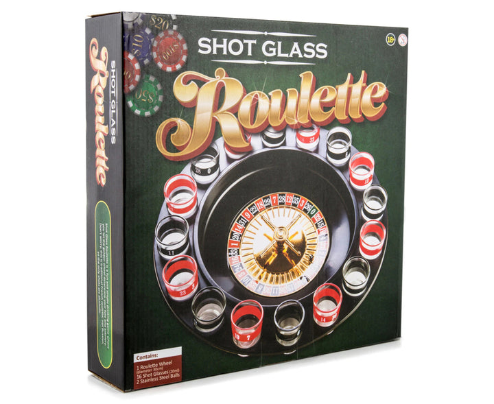 16 Shot Glasses Roulette Drinking Game - Everything Party