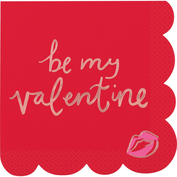 16pk “Be My Valentine” Scalloped Luncheon Napkins - Everything Party