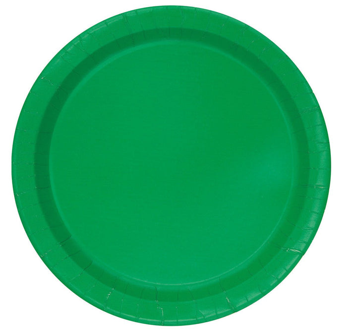16pk Emerald Green Paper Plates - 23cm - Everything Party