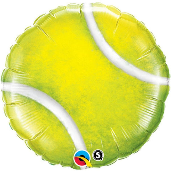 18" 45cm Qualatex Printed Tennis Ball Round Foil Balloon - Everything Party