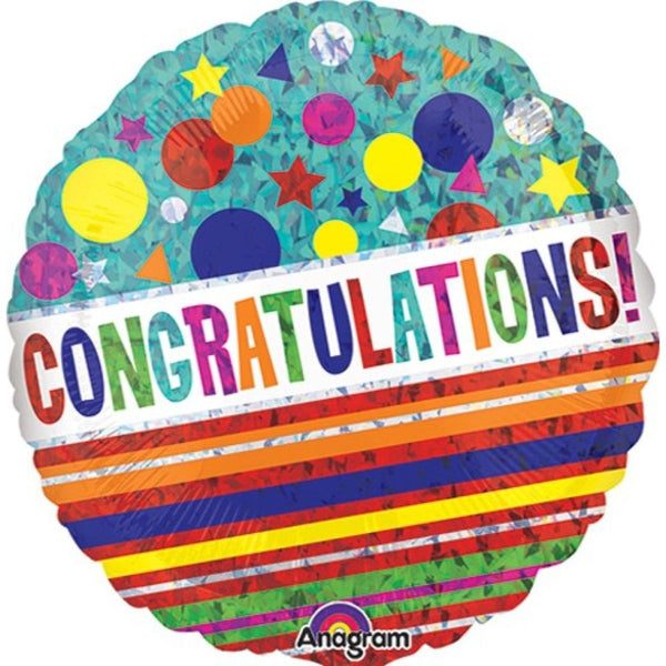 18" Anagram Congratulations Sparkles Foil Balloon - Everything Party