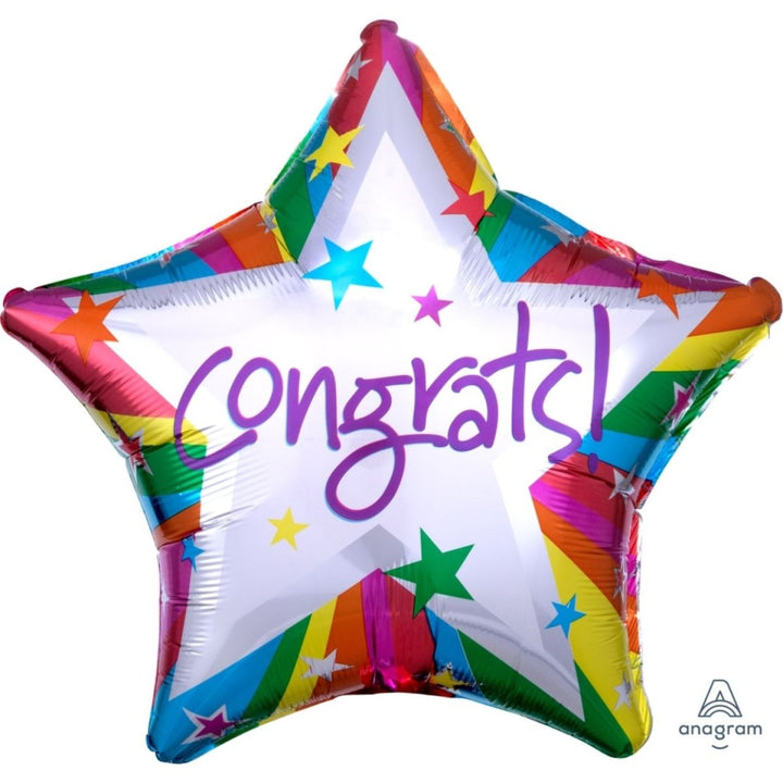 18" Anagram Congratulations Star Shape Foil Balloon - Everything Party