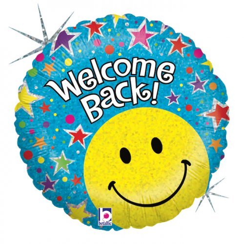 18" Betallic Holographic Welcome Back Foil Balloon - Everything Party