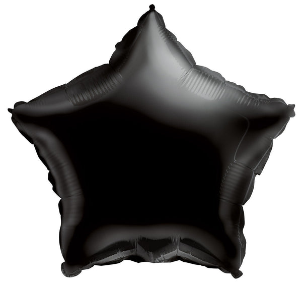 18" Black Star Shape Foil Balloon - Everything Party