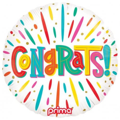 18" Colourful Congrats Congratulation Foil Balloon - Everything Party