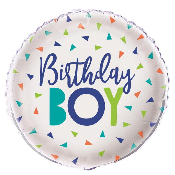 18” Confetti Birthday Boy Foil Balloon - Everything Party