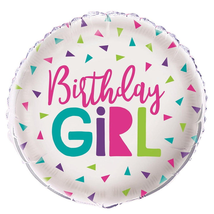 18” Confetti Birthday Girl Foil Balloon - Everything Party