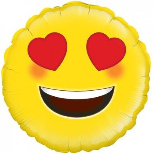 18" Emoji Heart Eyes Foil Balloon - Everything Party