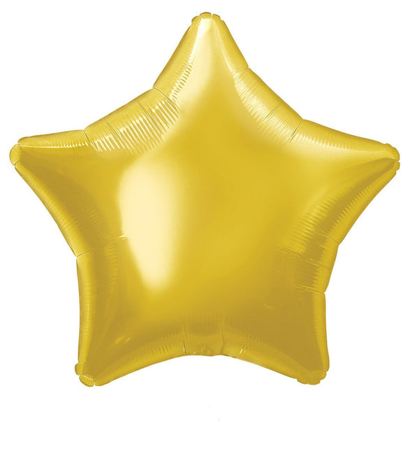 18" Gold Star Shape Foil Balloon - Everything Party