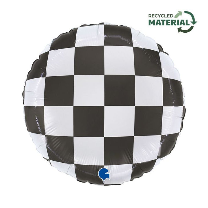 18" Grabo Checkerboard Foil Balloon - Everything Party