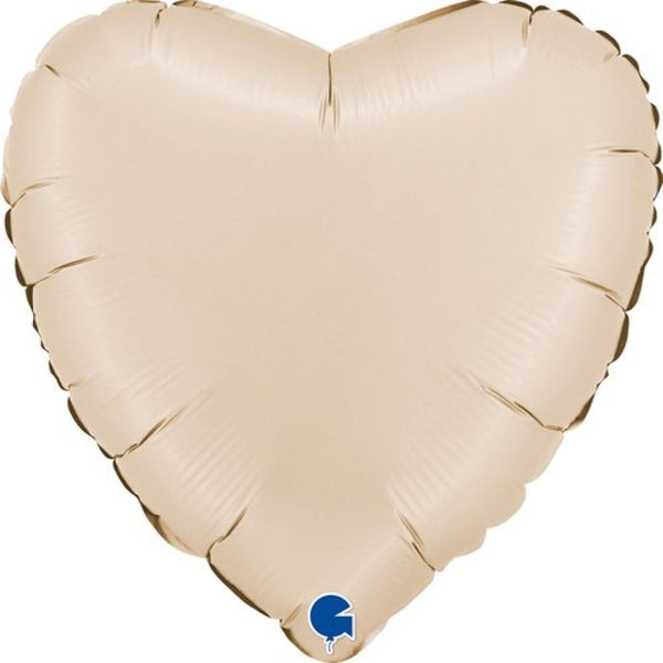 18" Heart Shape Foil Balloon - Satin Cream - Everything Party