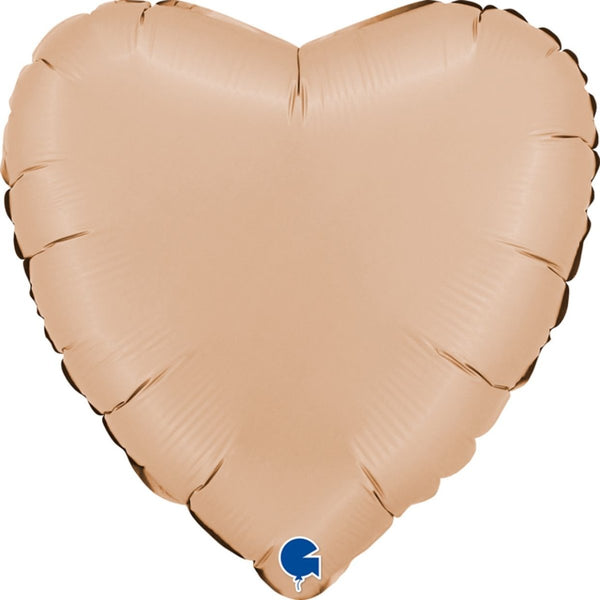 18" Heart Shape Foil Balloon - Satin Nude - Everything Party