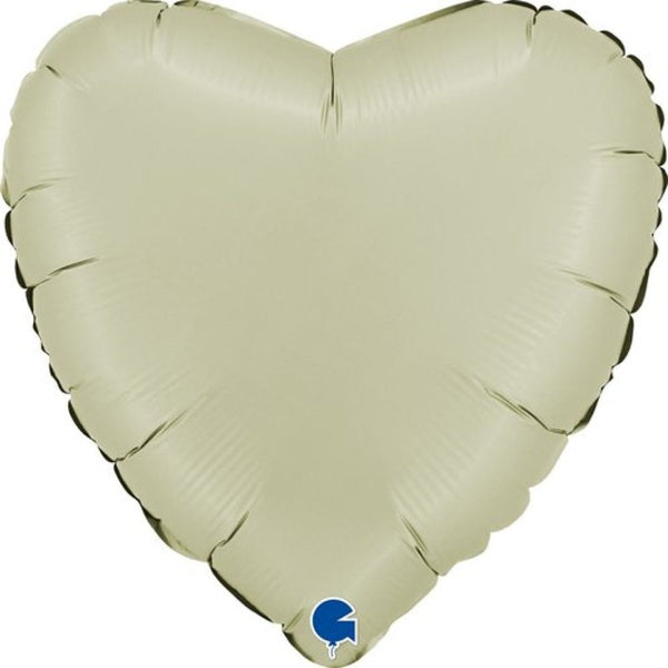 18" Heart Shape Foil Balloon - Satin Olive Green - Everything Party