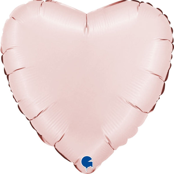 18" Heart Shape Foil Balloon - Satin Pastel Pink - Everything Party