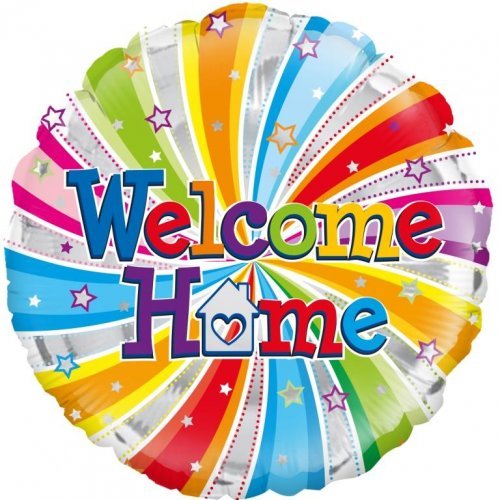 18" Okatree Welcome Home Swirl Foil Balloon - Everything Party