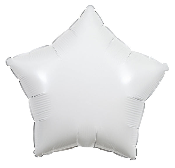 18" White Star Shape Foil Balloon - Everything Party